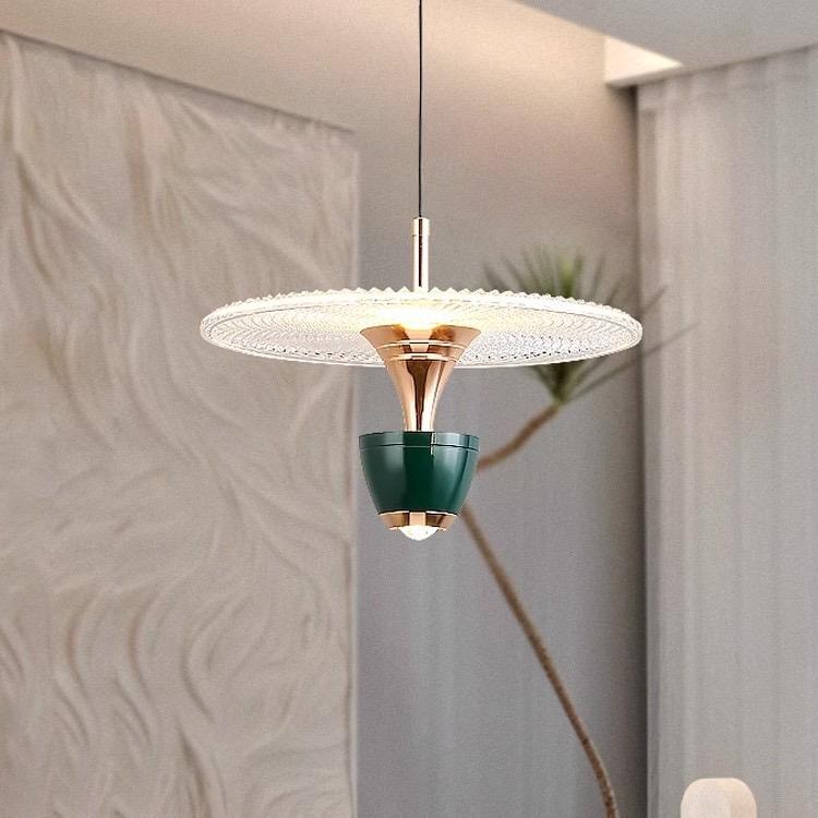Modern LED Disc Pendant Light for Dining & Living Room | Sleek Round Design | Integrated 20W LED | Iron Aluminum Acrylic