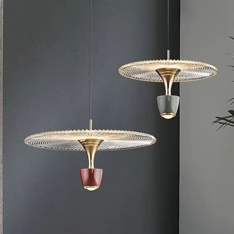 Modern LED Disc Pendant Light for Dining & Living Room | Sleek Round Design | Integrated 20W LED | Iron Aluminum Acrylic