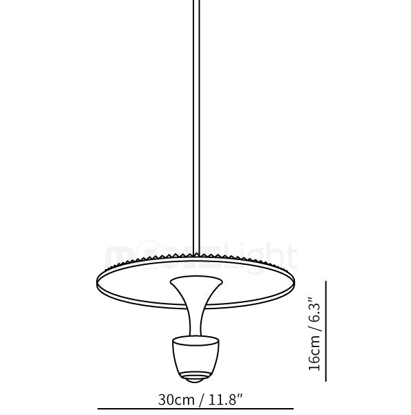 Modern LED Disc Pendant Light for Dining & Living Room | Sleek Round Design | Integrated 20W LED | Iron Aluminum Acrylic
