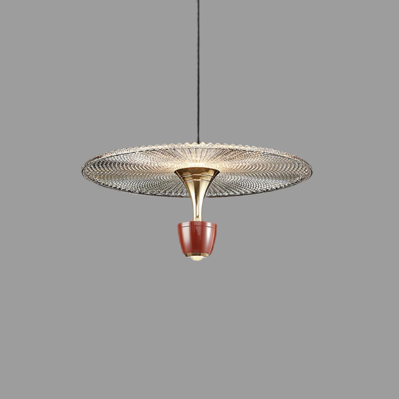 Modern LED Disc Pendant Light for Dining & Living Room | Sleek Round Design | Integrated 20W LED | Iron Aluminum Acrylic