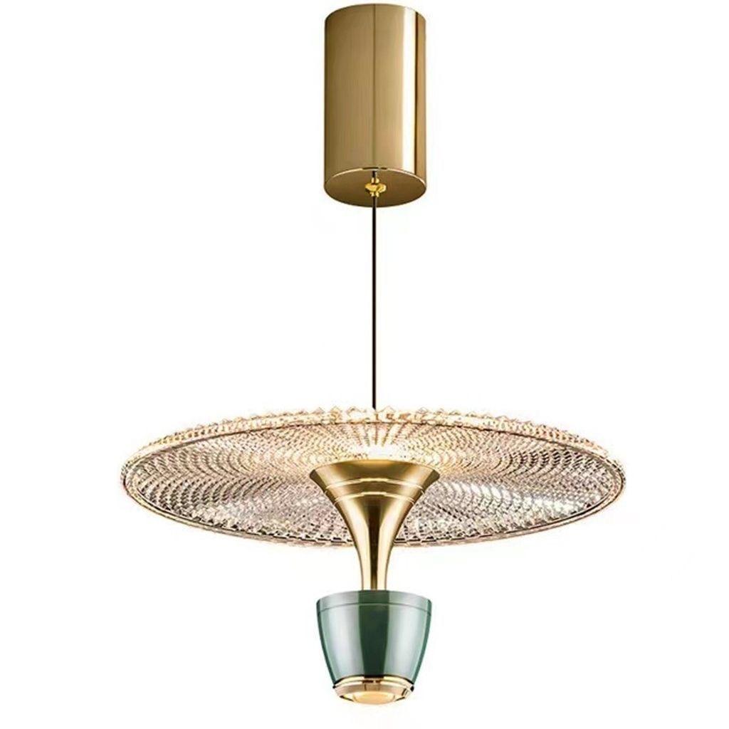 Modern LED Disc Pendant Light for Dining & Living Room | Sleek Round Design | Integrated 20W LED | Iron Aluminum Acrylic