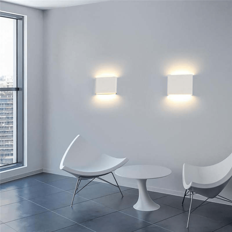 Modern LED Outdoor Up Down Wall Lamp Sconce Waterproof | Rectangular Exterior Light | Aluminum 6W/12W | Entrance & Patio Lighting