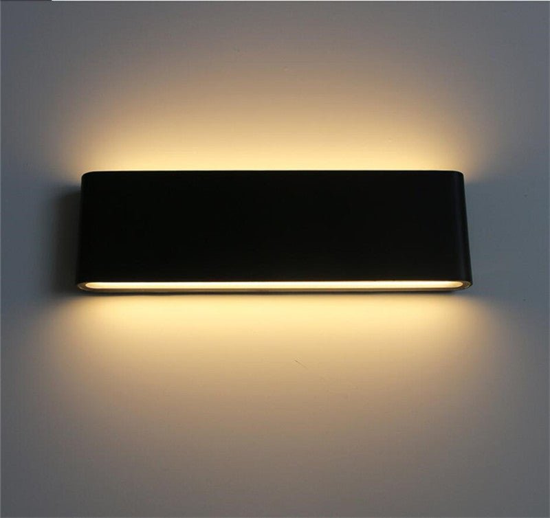 Modern LED Outdoor Up Down Wall Lamp Sconce Waterproof | Rectangular Exterior Light | Aluminum 6W/12W | Entrance & Patio Lighting