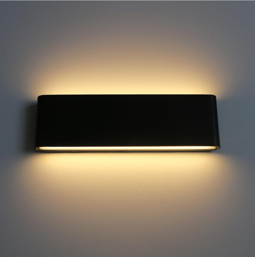 Modern LED Outdoor Up Down Wall Lamp Sconce Waterproof | Rectangular Exterior Light | Aluminum 6W/12W | Entrance & Patio Lighting