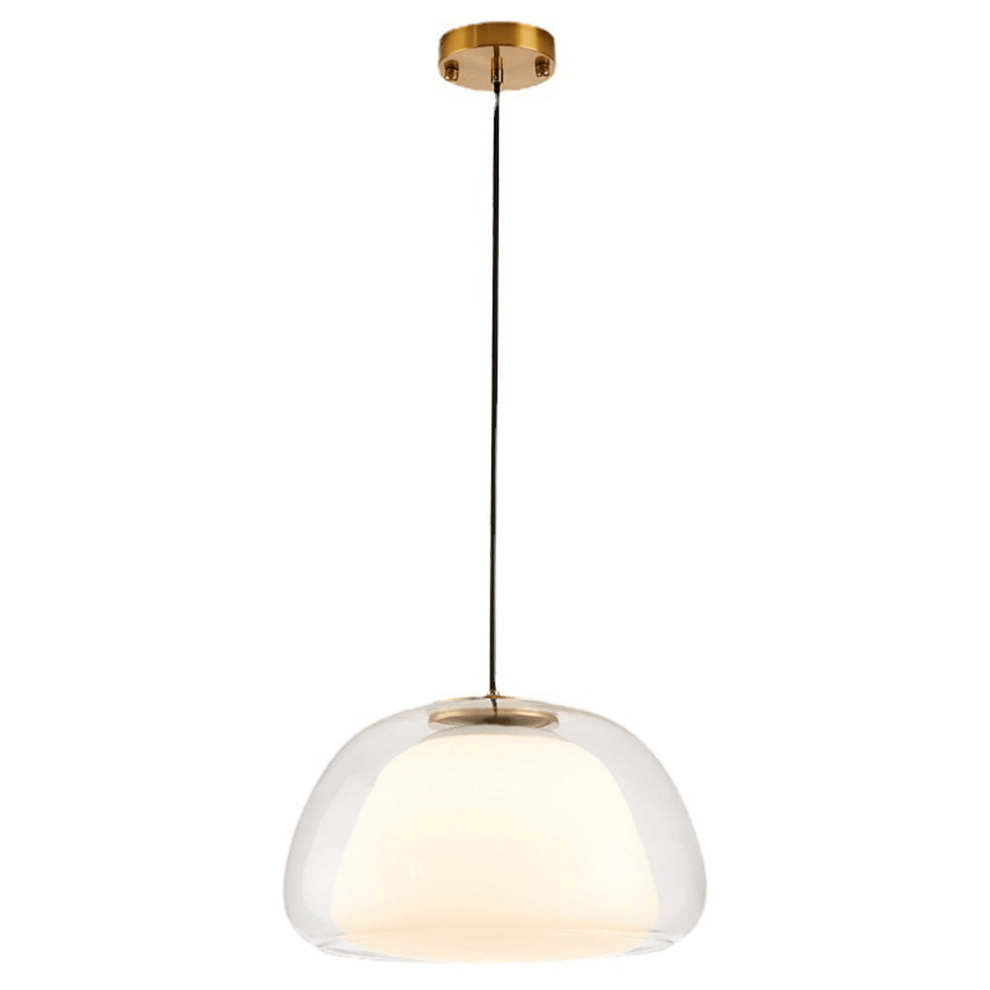 Modern Milk Glass Jelly Pendant Lamp for Dining & Living Room | E27 Socket | White Glass Ambient Ceiling Light | Adjustable Suspension