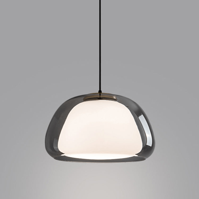 Modern Milk Glass Jelly Pendant Lamp for Dining & Living Room | E27 Socket | White Glass Ambient Ceiling Light | Adjustable Suspension