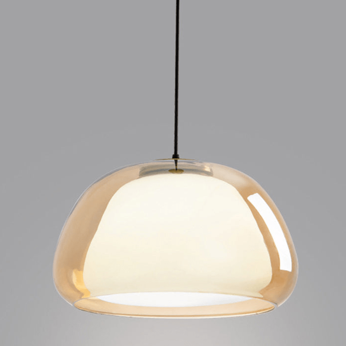 Modern Milk Glass Jelly Pendant Lamp for Dining & Living Room | E27 Socket | White Glass Ambient Ceiling Light | Adjustable Suspension