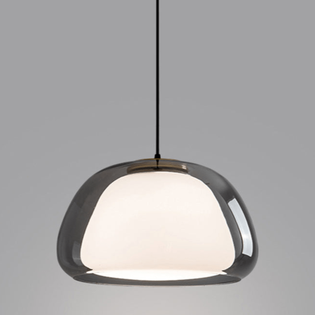 Modern Milk Glass Jelly Pendant Lamp for Dining & Living Room | E27 Socket | White Glass Ambient Ceiling Light | Adjustable Suspension
