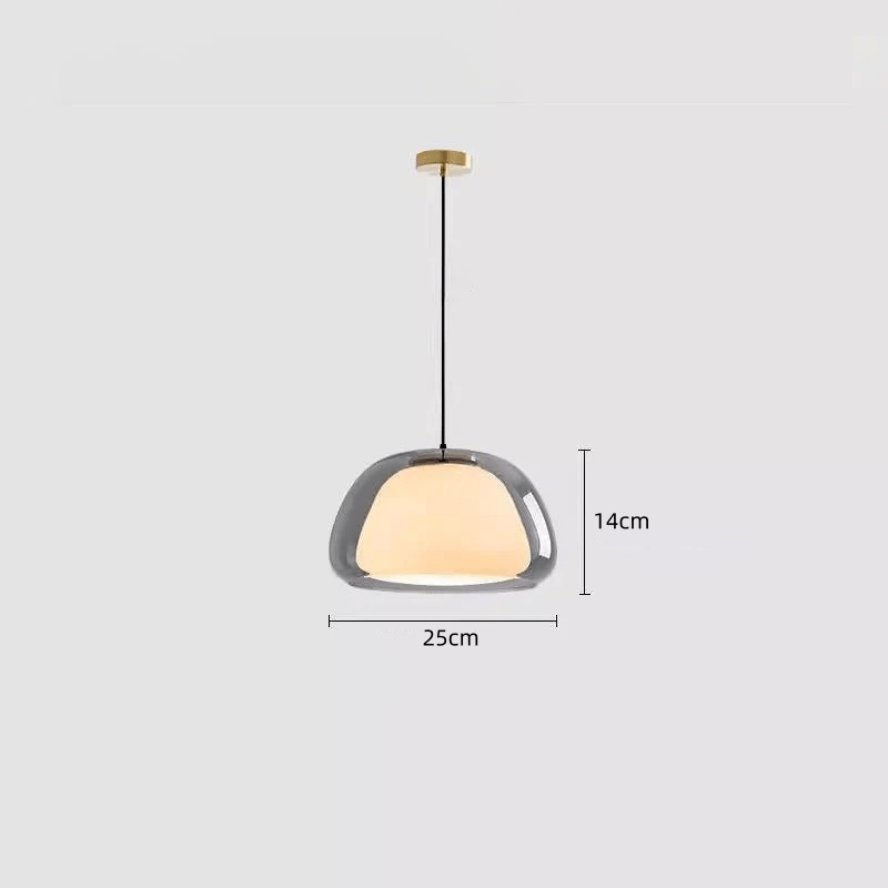 Modern Milk Glass Jelly Pendant Lamp for Dining & Living Room | E27 Socket | White Glass Ambient Ceiling Light | Adjustable Suspension