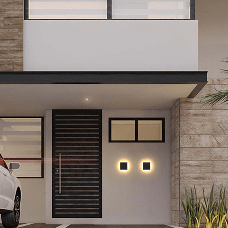Modern Minimalist LED Outdoor Wall Lamp IP65 Waterproof | Round & Square Exterior Sconce | Metal Acrylic Entrance Lighting 220V