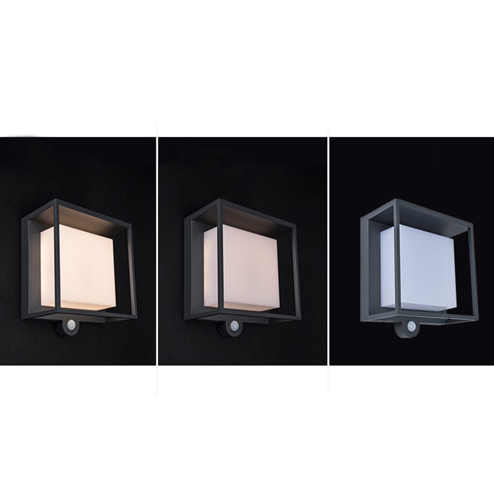 Modern Solar LED Outdoor Wall Light with Sensor IP65 Waterproof | Rectangular Acrylic Wall Lamp | Garden & Entrance Lighting