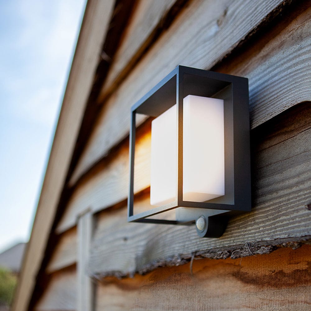 Modern Solar LED Outdoor Wall Light with Sensor IP65 Waterproof | Rectangular Acrylic Wall Lamp | Garden & Entrance Lighting