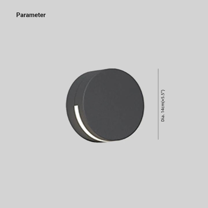 Modern Round Outdoor Wall Lamp IP65 Waterproof | Metal Glass LED Sconce | Warm Light Entrance & Garden Lighting Ø14cm