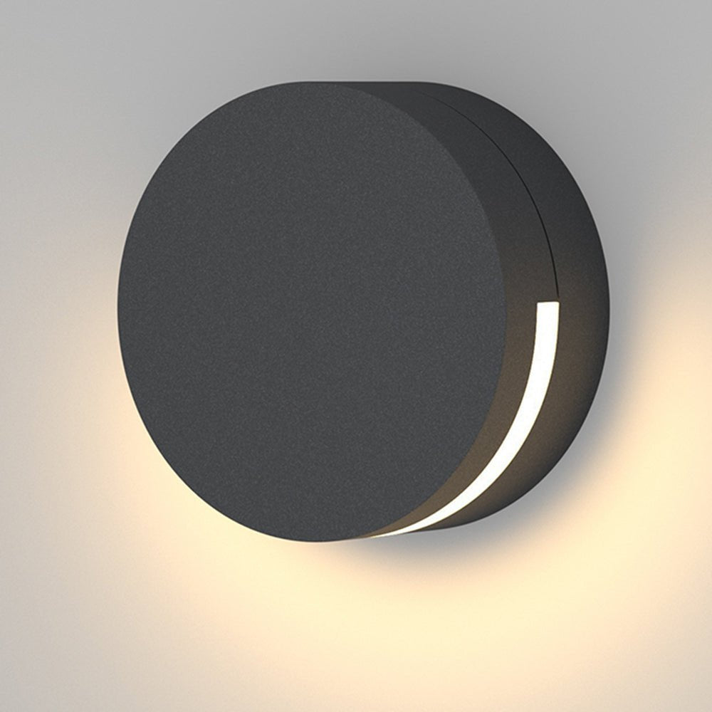 Modern Round Outdoor Wall Lamp IP65 Waterproof | Metal Glass LED Sconce | Warm Light Entrance & Garden Lighting Ø14cm