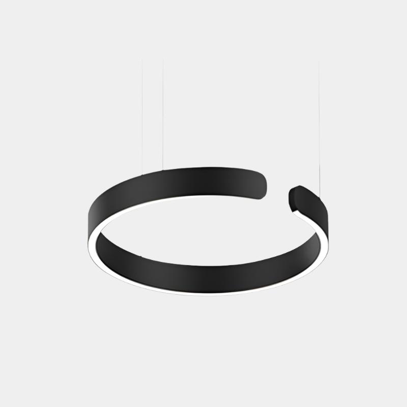 Modern Round LED Pendant Lamp for Living Room & Dining Area | Circular Ceiling Light Fixture | Metal Integrated LED 40/60/80 cm