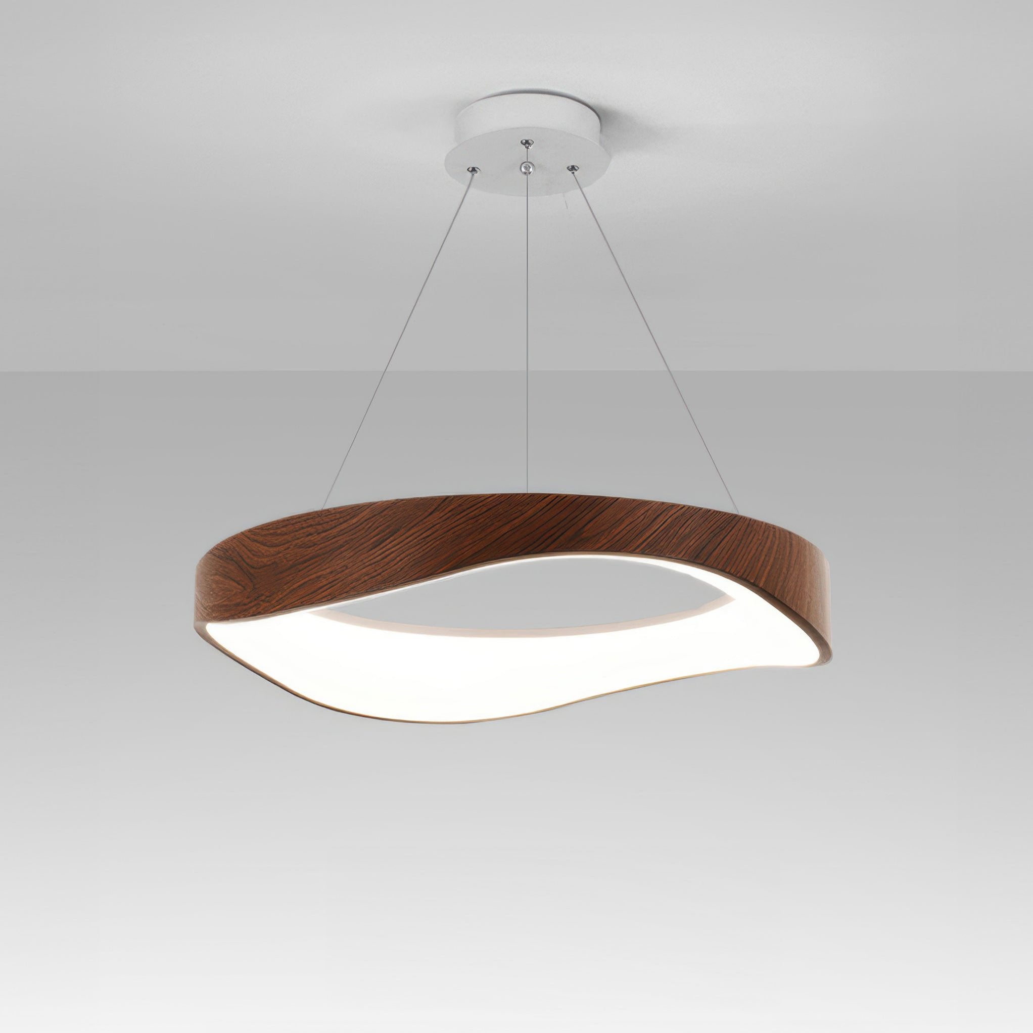 Modern Round LED Pendant Light for Kitchen & Dining | Adjustable Ceiling Lamp | Iron Acrylic ABS | 40/50/60 cm 39W