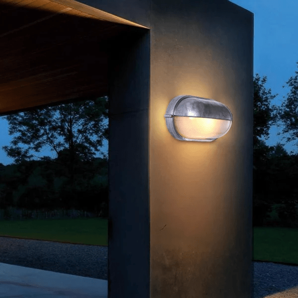 Modern Waterproof Outdoor Wall Sconce E27 | Aluminum Glass Exterior Wall Light | Garden & Entrance Lighting Fixture Ø18–28cm