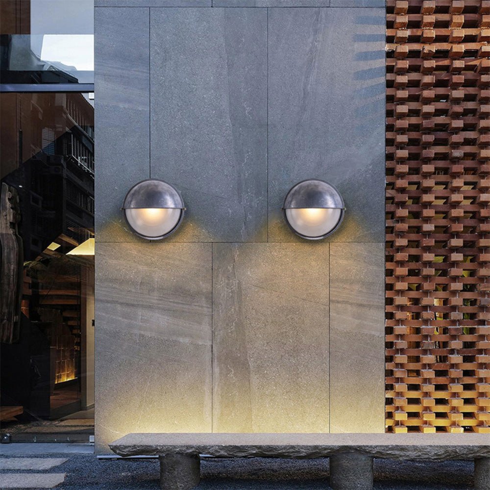 Modern Waterproof Outdoor Wall Sconce E27 | Aluminum Glass Exterior Wall Light | Garden & Entrance Lighting Fixture Ø18–28cm