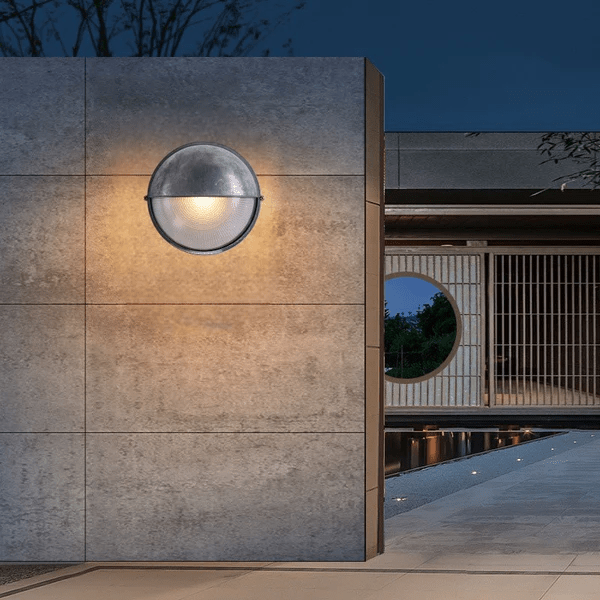Modern Waterproof Outdoor Wall Sconce E27 | Aluminum Glass Exterior Wall Light | Garden & Entrance Lighting Fixture Ø18–28cm