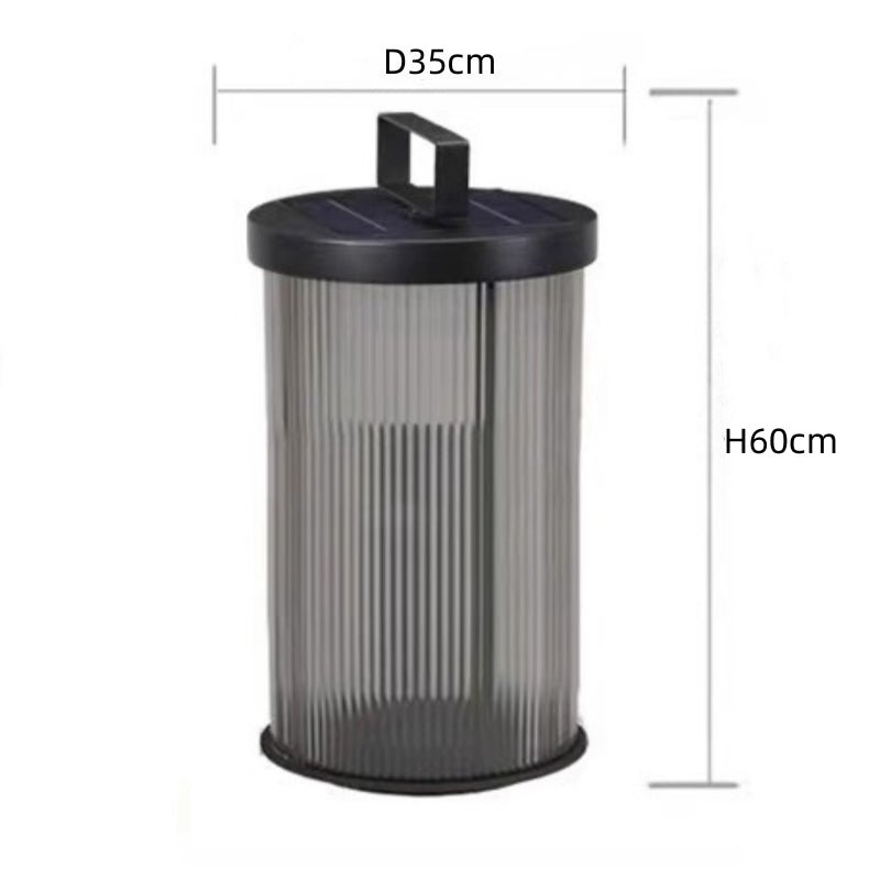 Crystal Glass Outdoor Lamp Retro Solar Garden Light | Waterproof LED | Stainless Steel | Lawn & Patio Lighting