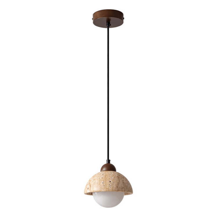 Natural Marble Pendant Light Modern Minimalist Hanging Lamp | Wood Marble Design | E27 G9 LED Compatible | Decorative Indoor Lighting