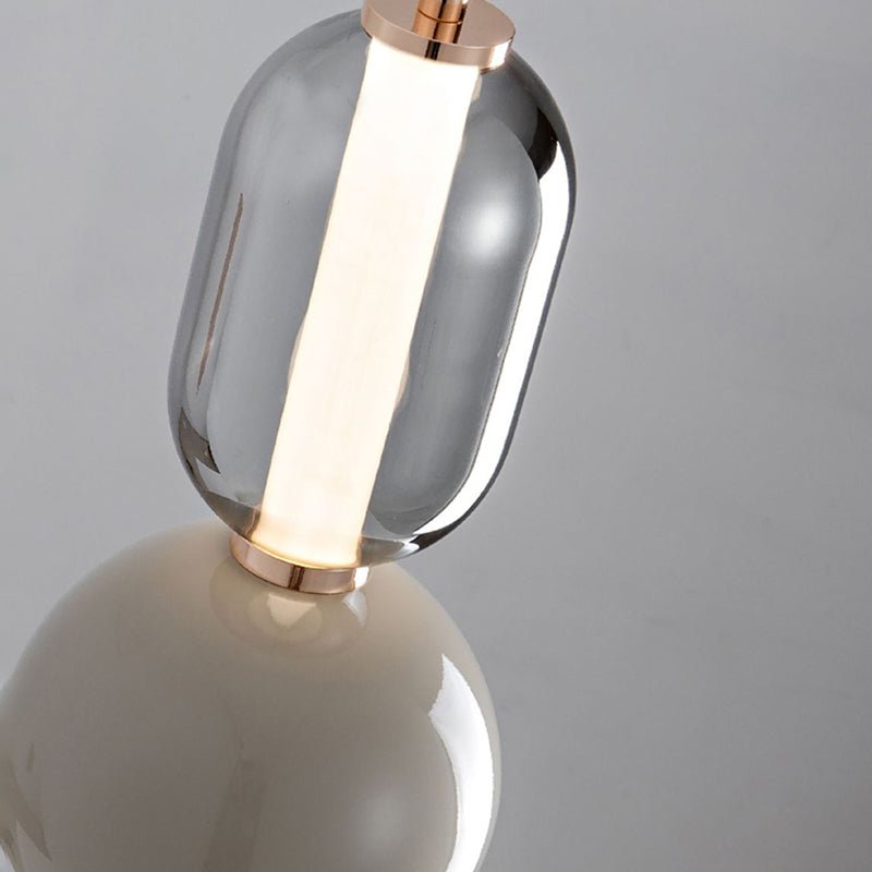 Nordic Creative Pendant Lamp Iron Glass Modern Hanging Light | LED Included | Minimalist Indoor Chandelier | Bedroom Dining Lighting