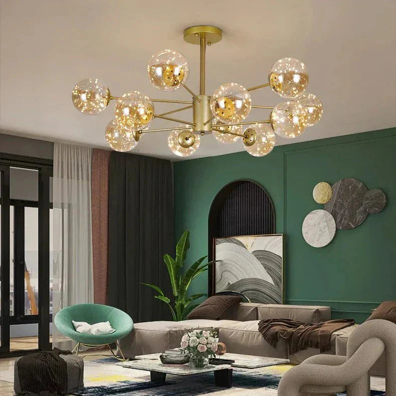 NobleLuminance - Glass Ball Chandelier