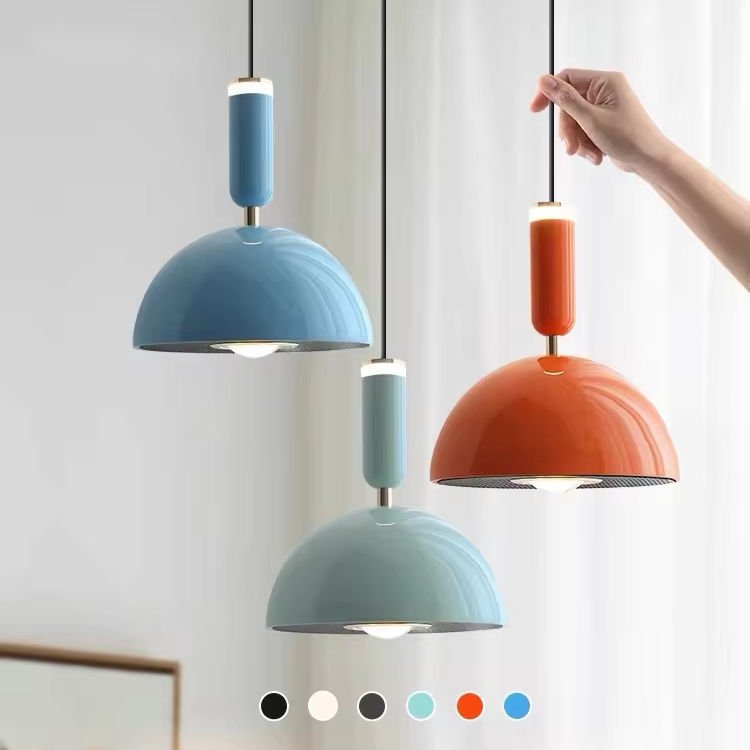Nordic Macaron LED Pendant Lamp Minimalist Hanging Light | 10W Built-in LED | Aluminum Acrylic Design | Modern Indoor Lighting