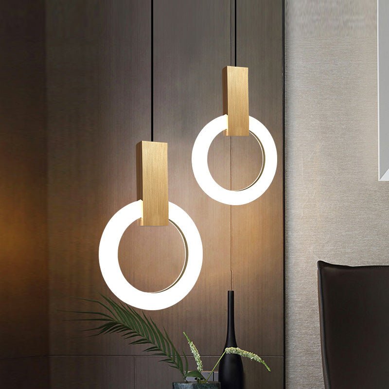 Nordic Ring LED Pendant Lamp Minimalist Round Hanging Light | Acrylic Design | Adjustable Cable | Modern Indoor Ceiling Lighting