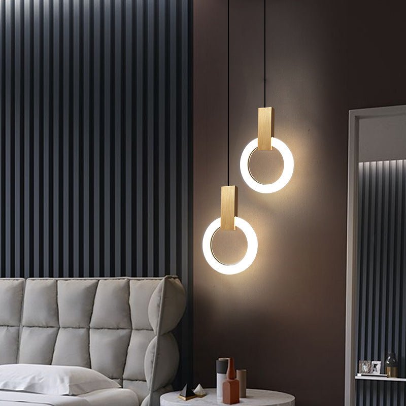 Nordic Ring LED Pendant Lamp Minimalist Round Hanging Light | Acrylic Design | Adjustable Cable | Modern Indoor Ceiling Lighting