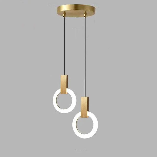 Nordic Ring LED Pendant Lamp Minimalist Round Hanging Light | Acrylic Design | Adjustable Cable | Modern Indoor Ceiling Lighting