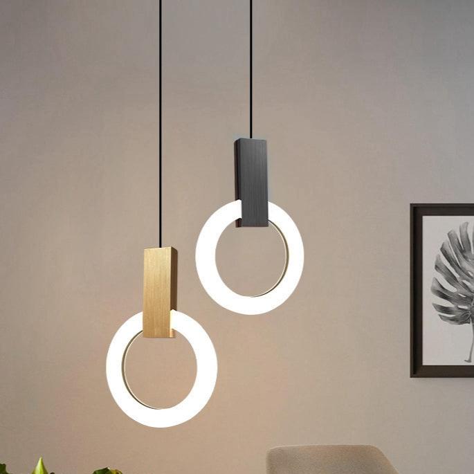 Nordic Ring LED Pendant Lamp Minimalist Round Hanging Light | Acrylic Design | Adjustable Cable | Modern Indoor Ceiling Lighting