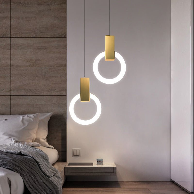 Nordic Ring LED Pendant Lamp Minimalist Round Hanging Light | Acrylic Design | Adjustable Cable | Modern Indoor Ceiling Lighting