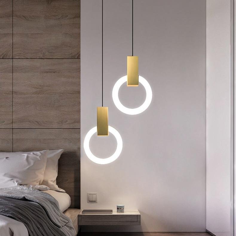 Nordic Ring LED Pendant Lamp Minimalist Round Hanging Light | Acrylic Design | Adjustable Cable | Modern Indoor Ceiling Lighting