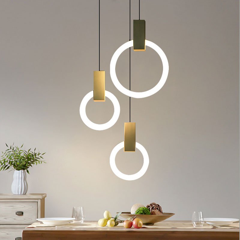 Nordic Ring LED Pendant Lamp Minimalist Round Hanging Light | Acrylic Design | Adjustable Cable | Modern Indoor Ceiling Lighting
