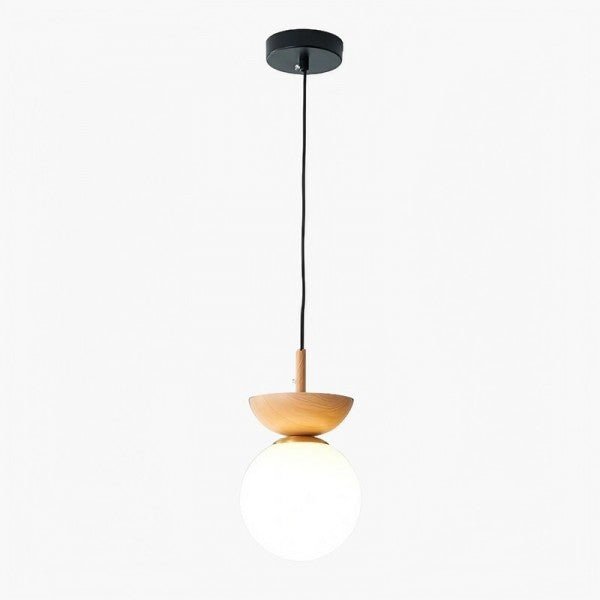 Scandinavian Semi-Wood Pendant Lamp