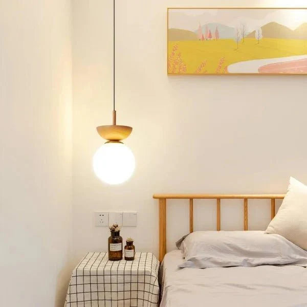 Scandinavian Semi-Wood Pendant Lamp