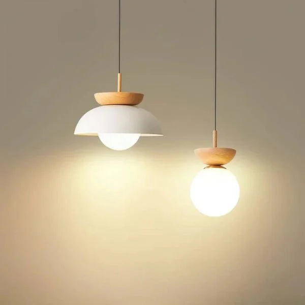 Scandinavian Semi-Wood Pendant Lamp