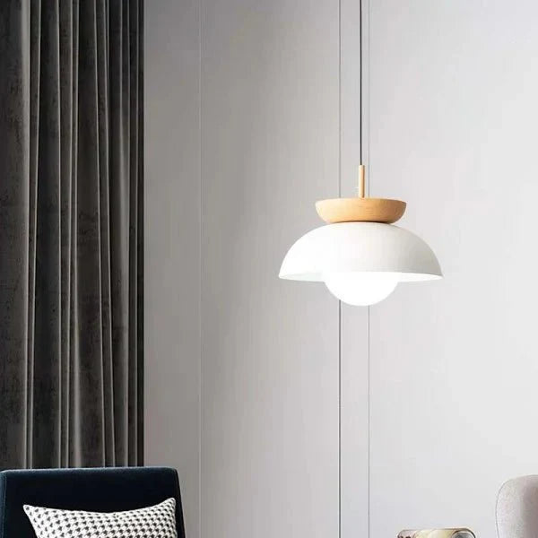 Scandinavian Semi-Wood Pendant Lamp