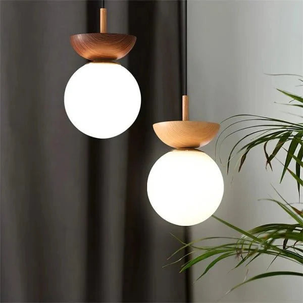 Scandinavian Semi-Wood Pendant Lamp
