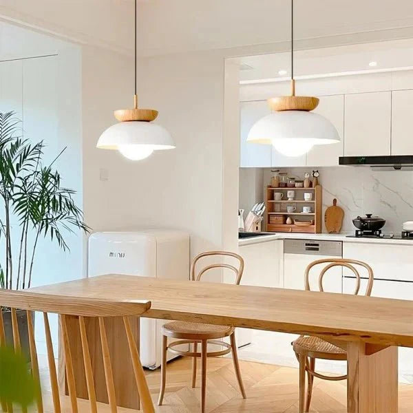 Scandinavian Semi-Wood Pendant Lamp