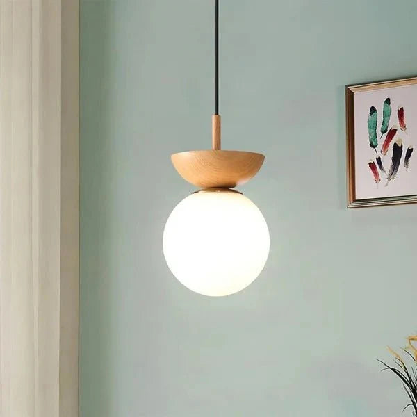 Scandinavian Semi-Wood Pendant Lamp