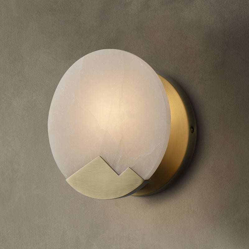 Scandinavian Marble Wall Lamp for Bedroom & Living Room | Minimalist Copper Accent Light | Dimmable E14 LED | Luxury Wall Sconce