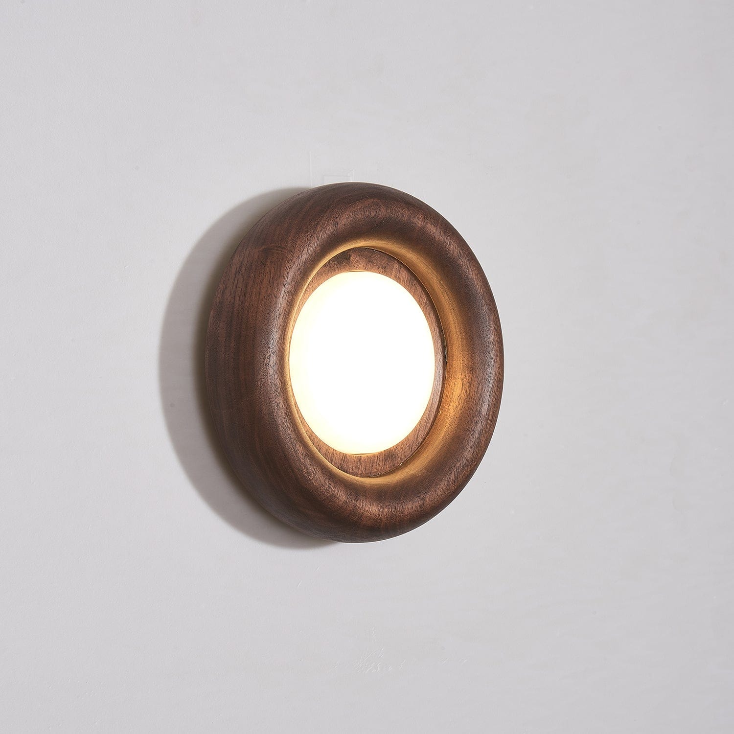 Orbitus Wall Lamp Modern Wooden LED Wall Light | Acrylic Shade | Integrated LED | Minimalist Indoor Lighting Fixture