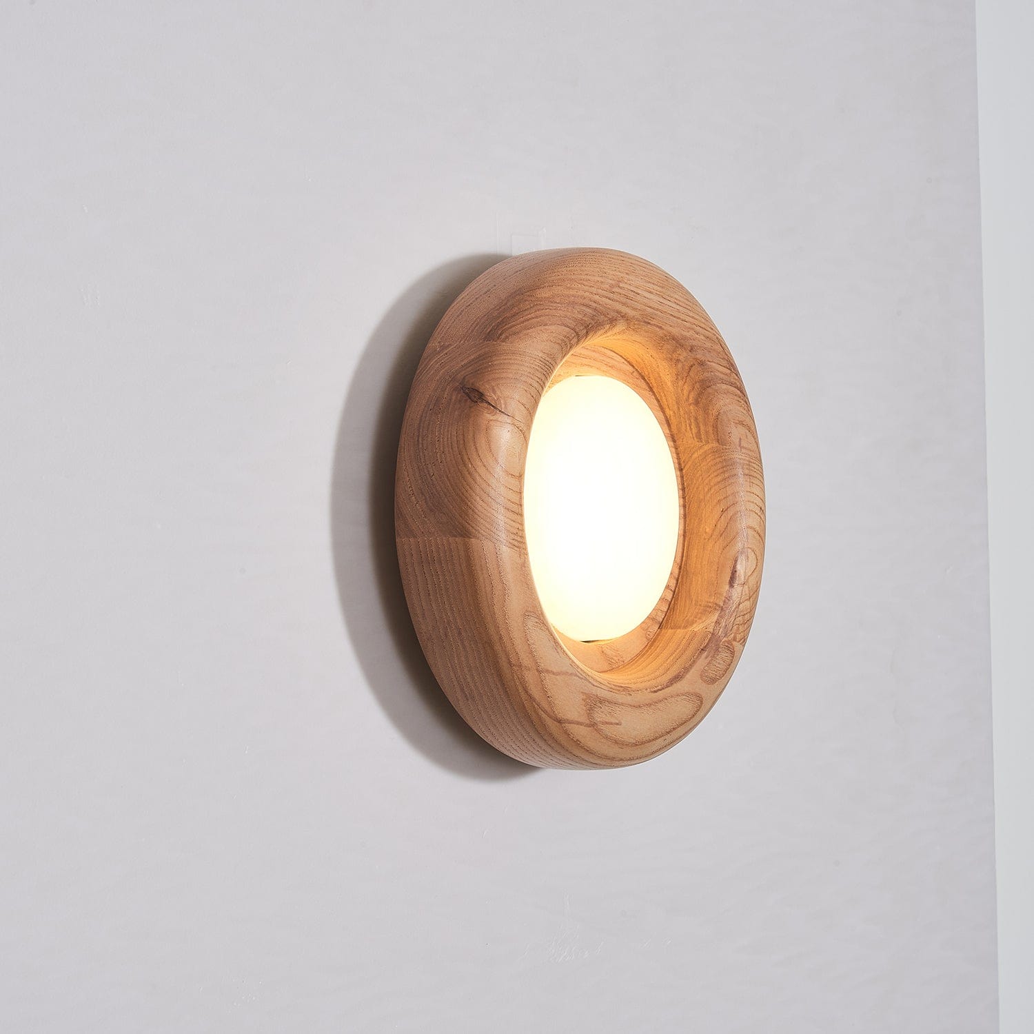 Orbitus Wall Lamp Modern Wooden LED Wall Light | Acrylic Shade | Integrated LED | Minimalist Indoor Lighting Fixture