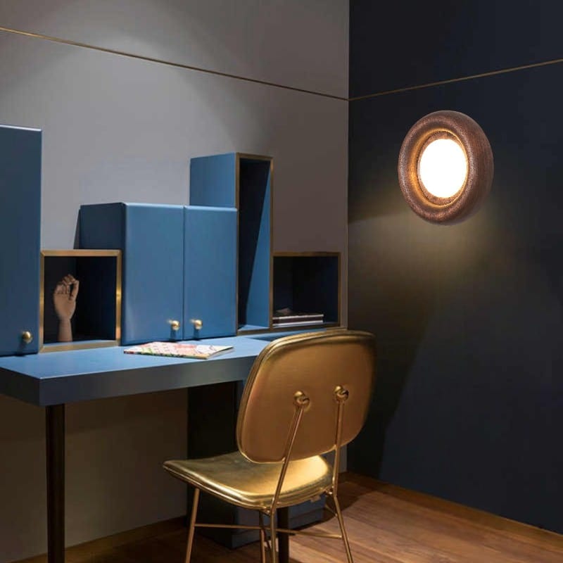Orbitus Wall Lamp Modern Wooden LED Wall Light | Acrylic Shade | Integrated LED | Minimalist Indoor Lighting Fixture