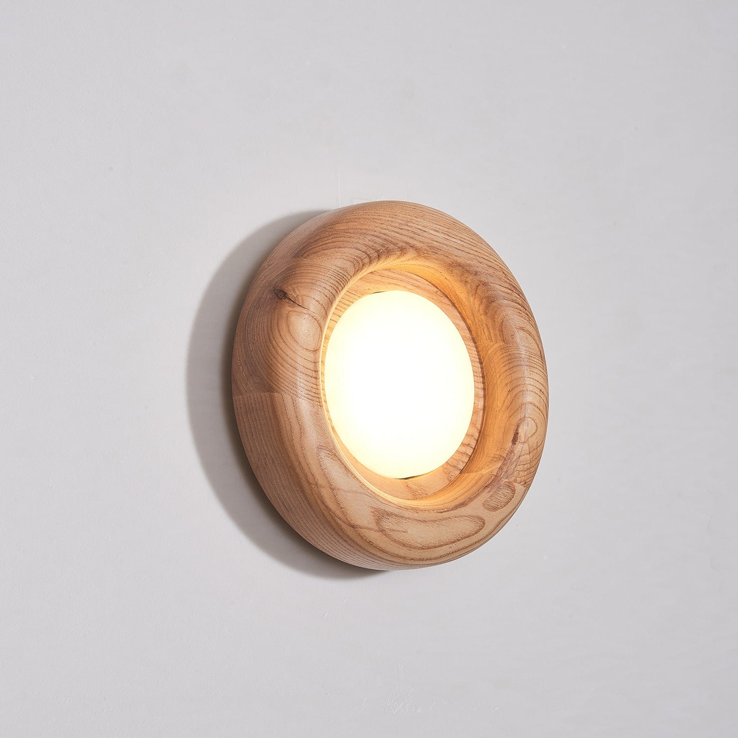 Orbitus Wall Lamp Modern Wooden LED Wall Light | Acrylic Shade | Integrated LED | Minimalist Indoor Lighting Fixture