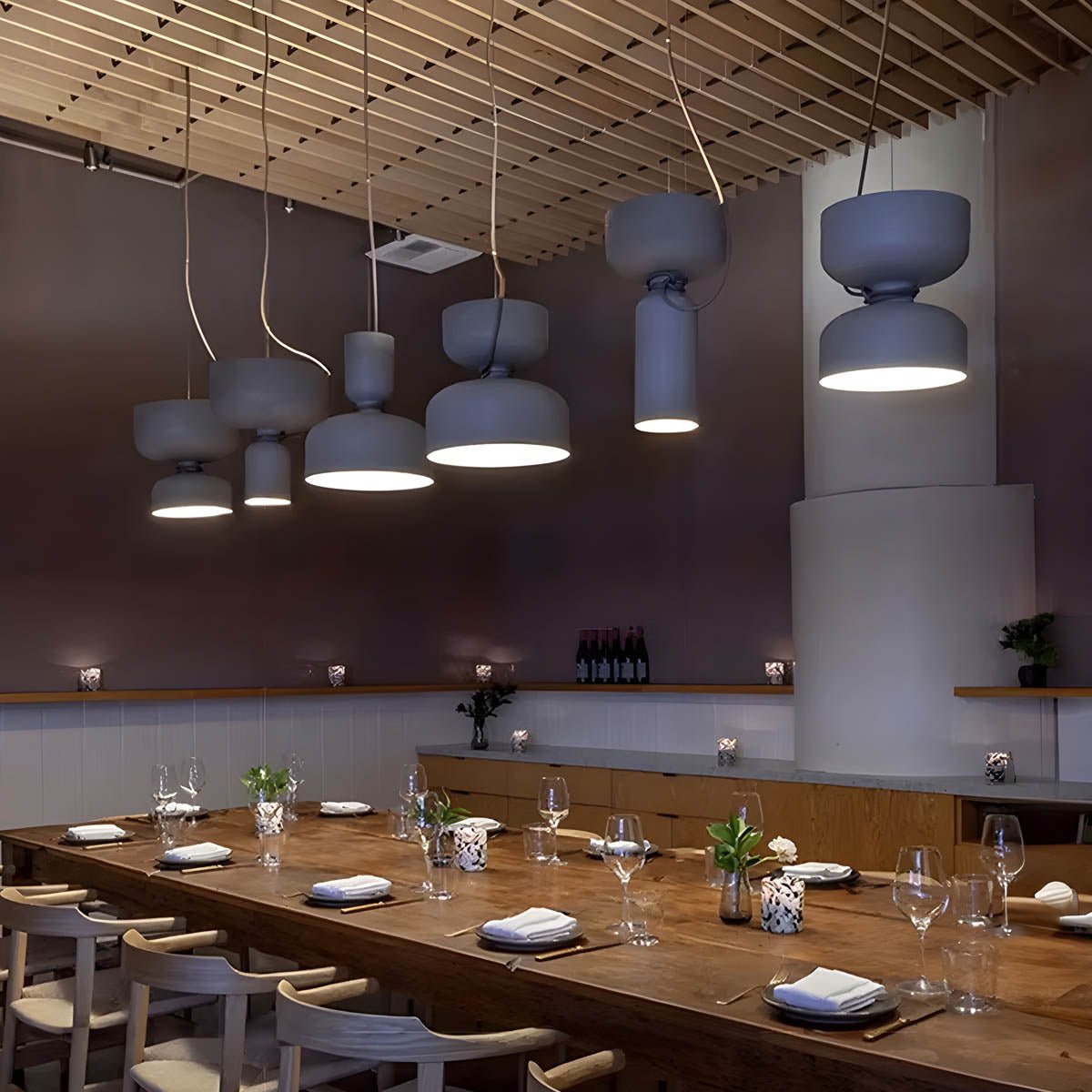 Orlee Geometric Pendant Lamp Modern Iron Hanging Light | E27 LED Included | Minimalist Design | Indoor Ceiling Lighting