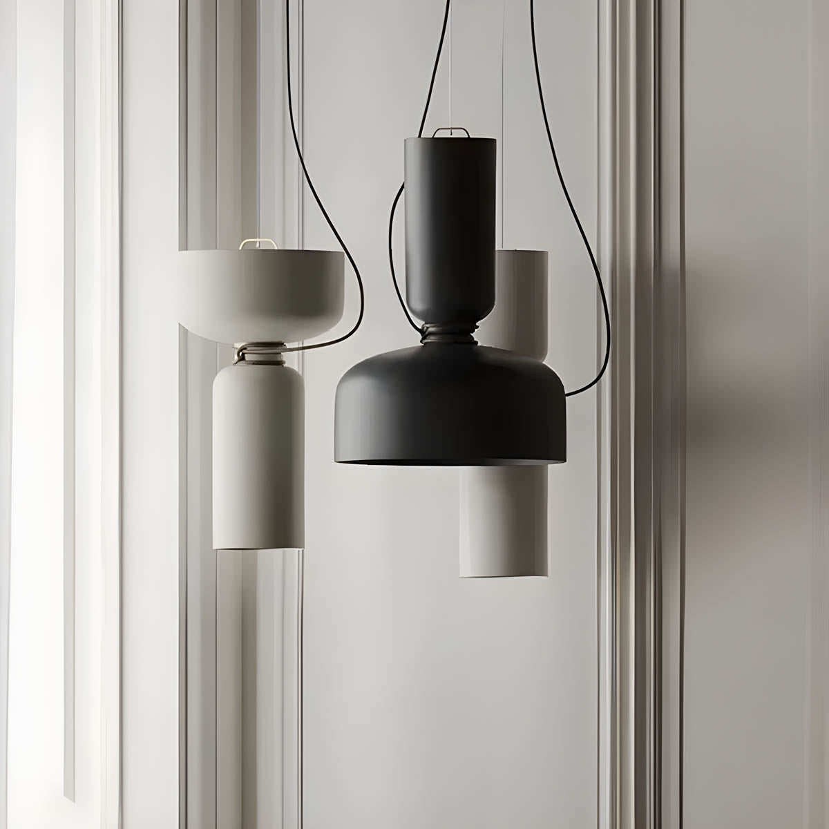Orlee Geometric Pendant Lamp Modern Iron Hanging Light | E27 LED Included | Minimalist Design | Indoor Ceiling Lighting