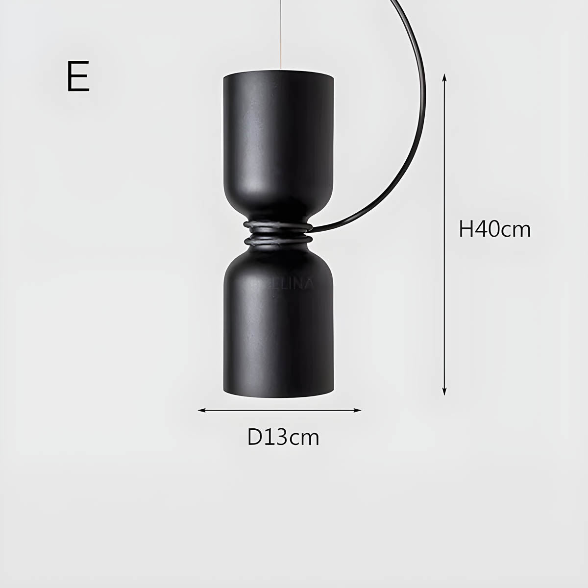 Orlee Geometric Pendant Lamp Modern Iron Hanging Light | E27 LED Included | Minimalist Design | Indoor Ceiling Lighting